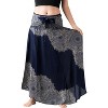 Women's Boho Maxi Skirt - Floral Print Long Flowy Skirt Hippierose Blue - 3 of 4