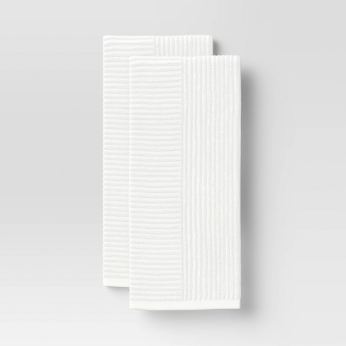 2pk Cotton Solid Ribbed Terry Kitchen Towels - Project 62™ - image 1 of 3
