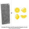 Big Dot of Happiness So Fresh - Lemon - Paper Straw Decor - Citrus Lemonade Party Striped Decorative Straws - Set of 24 - 3 of 4