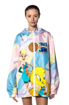 Puffer Jacket Space Jam Looney Tunes Bugs Bunny Graphic Printed Hooded  MEDIUM