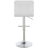 PAGED Counter Height Bar Stools White Upholstered Adjustable Counter Stools with Sturdy Base for Home Pub - 4 of 4