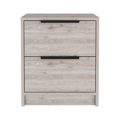 TIRAMISUBEST Nightstand with Two Drawers,Finish for Contemporary Bedrooms