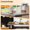 43.3" Dining Table Set for 4 w/ 2 Upholstered Benches, Space-Saving 3-Piece Kitchen Table Set for Apartment - 3 of 4