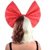 Bob Wig with Bangs Short Curly Hairpiece w/ Removable Red Bow for Halloween Cosplay Costume, Blonde Brown - 3 of 4