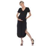 Maternity V-neck Maxi Dress