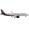 Airbus A321neo Commercial Aircraft "Aeroflot" Silver Metallic with Dark Blue Tail 1/400 Diecast Model Airplane by GeminiJets - 3 of 3
