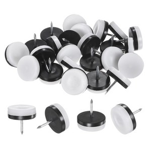 Unique Bargains Durable Nail-on Furniture Sliders Chair Leg Protectors 24 Pcs - 1 of 4