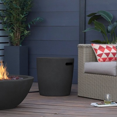 Shale Gray Concrete Propane Tank Cover with Handle