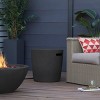Riverside Tank Cover Shale - Real Flame: Fiber-Reinforced Concrete, Weather-Resistant, Doubles as End Table - 4 of 4