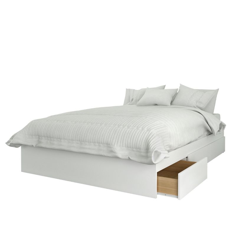 Full Cadence Storage Bed and Headboard White/Black - Nexera, 3 of 6