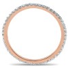 Pompeii3 3/8ct Diamond Eternity Ring 14k Rose Gold Womens Stackable Wedding Band - 2 of 4