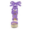 Allegra K Women's Espadrille Platform Wedges Heel Lace Up Sandals - 2 of 4
