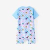PATPAT Girls Swimsuit Short Sleeve Rashguard One Piece Swimwear Zipper Bathing Suit (Age 2-14) - 2 of 4