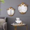 SEVOBAL Bathroom Vanity Mirrors Metal Oval Mirror Shatter proof Safety Frame Clear Glass Easy Setup for Rooms, Gold, 14.8"*0.9"*26" - 2 of 4