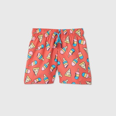 cat print swim trunks