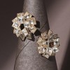 SOHI Women's Crystal Silver Crystal Spiral Stud Earrings - 2 of 4
