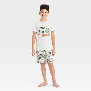 Boys' 2pc Halloween Short Sleeve Pajama Set - Cat & Jack™ - 1 of 4
