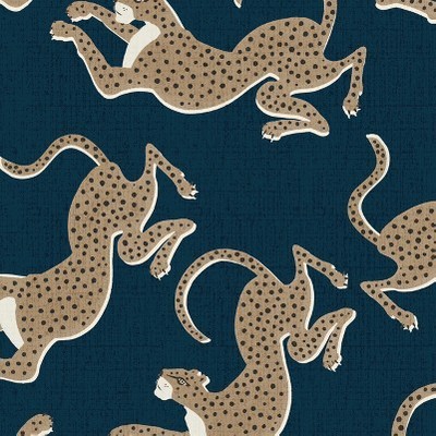 Navy Leopard Print