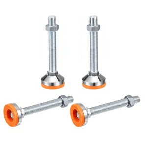 Unique Bargains Carbon Steel Non-Skid Adjustable Furniture Table Feet Leveling Feet 4 Pcs - 1 of 4