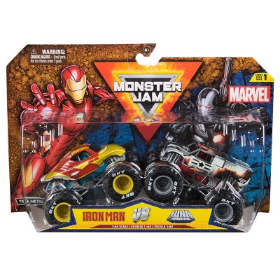 Monster Jam Marvel Iron Man vs War Machine Monster Truck 2pk - 1:64 Scale
