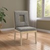 Meridian Furniture,Gwendolyn Linen Textured Fabric Dining Side Chair, Set of 2 - 2 of 4