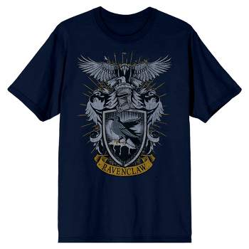 Harry Potter Hogwarts Ravenclaw House Crest Adult Navy Blue Graphic T-Shirt