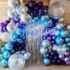 PartyWoo Balloon Garland Blue Silver Metallic Navy 18 12 10 5 Inch 100 pcs - 3 of 4