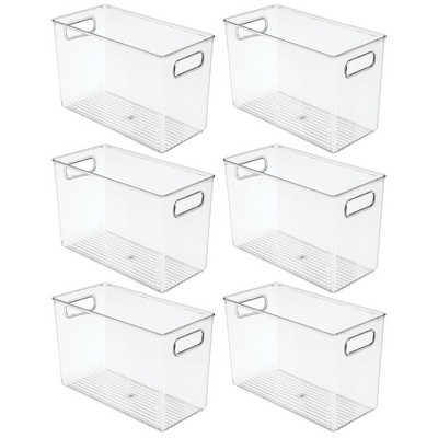 mDesign Plastic Food Storage Organizer Bin, 8 Pack - Clear