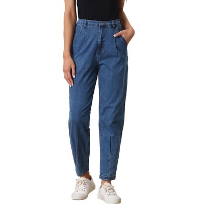 Allegra K Women's Taper Jeans High Elastic Waist Casual Joggers Pants