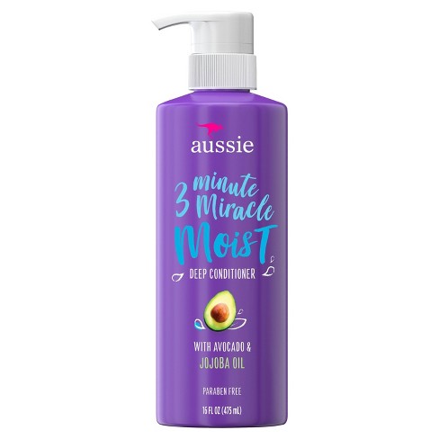 Aussie Miracle Moist with Avocado & Jojoba Oil, Paraben Free 3 Minute Miracle Conditioner - 16.0 fl oz - image 1 of 4