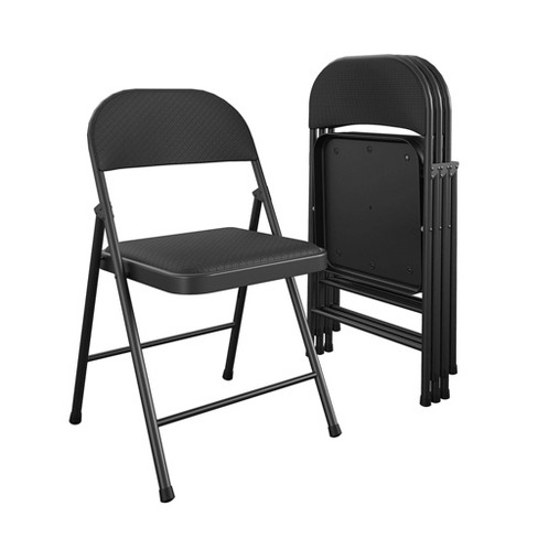 Cosco Black Padded Fabric Folding Chair