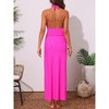 INSPIRE CHIC Women's Plung Deep V Starfish Buckle Halter Tops Long Skirt Cover Up Swimwear Bathing Suits Bikini Sets 2 Pieces - 4 of 4