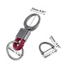 Unique Bargains Keychains Zinc Alloy Faux Leather 360 Degree Rotatable - 4 of 4