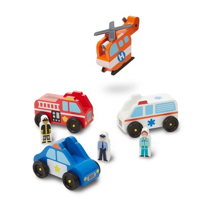 emergency vehicles toy set