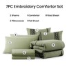 7 Pieces Boho Embroidered Farmhouse Bed in a Bag Comforter Set for All Season - 4 of 4