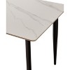 Anybear 55" Dining Table Table with Porcelain Table Top and Metal Legs, for 4-People - 4 of 4