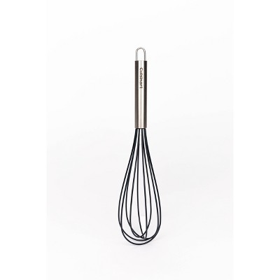 Cuisinart 12" Black Silicone Wrapped Whisk: Stainless Steel, Dishwasher-Safe, Kitchen Hand Tool, Balloon Whisk