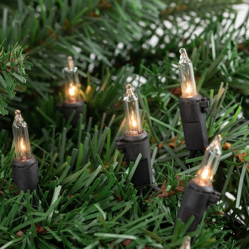 Northlight 35ct Clear Mini Christmas Light Set, 7ft Black Wire, 2 of 7