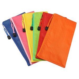 Unique Bargains Waterproof Cloth Zipper Home Office Travel File Bags 6 Pcs - 1 of 4