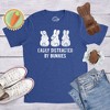 Mens Easily Distracted By Bunnies T shirt Funny Rabbit Party Gift for Basket - Crazy Dog Men's T Shirt - 3 of 4