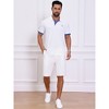 INSPIRE CHIC Men's Pattern Contrast Color Short Sleeve  Pique Polo Shirt - 2 of 4