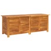 VidaXL Garden Storage Box with Louver 59.1"x19.7"x22" Solid Wood Acacia - 2 of 4
