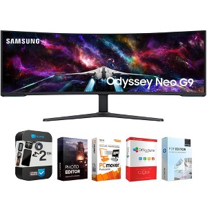 Samsung 57" Odyssey Neo G9 Dual 4K Curved Gaming Monitor + 2 Year Protection Pack - 1 of 4
