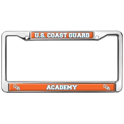 US Coast Guard Academy School Logo Full Size Standard License Plate Metal Frame