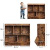 Kids Toy Storage Organizer with 5-Section Cubby Bookshelf, Wooden Cabinet for Playroom & Nursery - 3 of 4