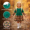 The Pink Picket Fence Louise Twirl Dress for Girls – 100% Cotton Long Sleeve Play Dress – Hand-Painted Floral Print - 2 of 4