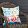 Saro Lifestyle Coastal Outdoor Beach Pillow Cover, 20"x20", Multicolored - 4 of 4