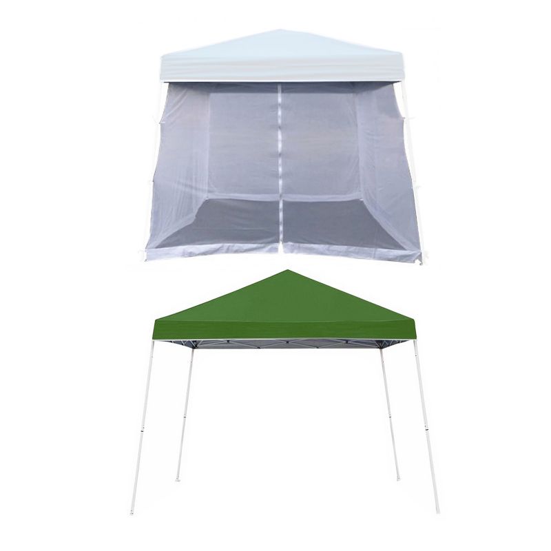 Z-Shade 10 Foot Horizon Angled Leg Screen Shelter Attachment w/ 10 by 10 Foot Angled Leg Instant Shade Canopy Tent Portable Shelter, 1 of 7