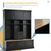 75'' H 5-in-1 Entryway Hall Tree with Bench, Coat Rack, 6 Drawers & 3 Cabinets, Storage for Hallway, Living Room - ModernLuxe - 4 of 4