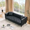 Leather Couch for Living Room, Modern Leather Sofa with Deep Seat, Handmade Button Tufted 3 Seater Sofa, Chesterfield Couch for Apartment, Office - 4 of 4